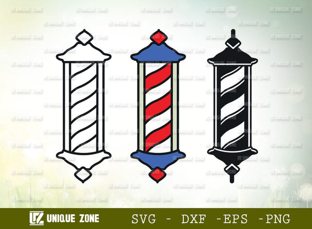 Barbers Pole SVG Cut File, Barber Light Svg, Hairdresser Svg, Barbershop Salon Svg, Barber Pole Icon Svg, Hair Svg, Barbering Svg, SVG Unique Zone 