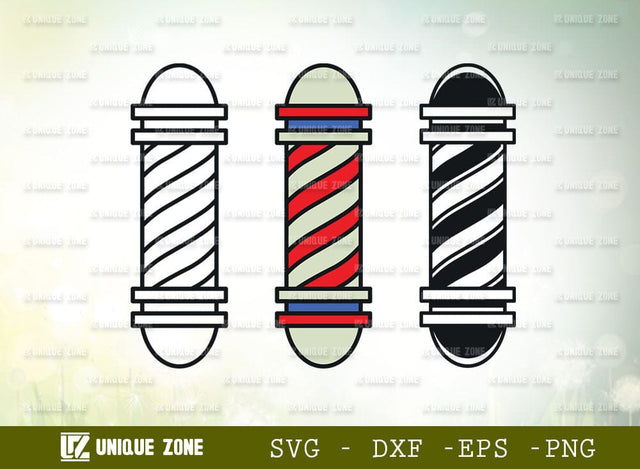 Barbers Pole SVG Cut File, Barber Light Svg, Hairdresser Svg, Barbershop Salon Svg, Barber Pole Icon Svg, Hair Svg, Barbering Svg, SVG Unique Zone 