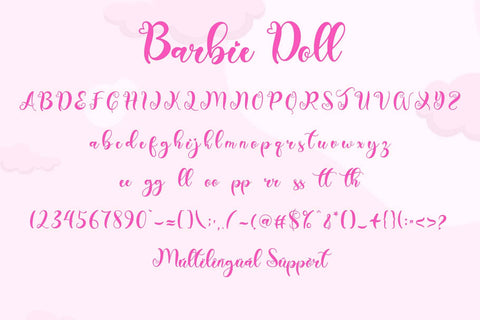 Barbie Doll Font Prasetya Letter 