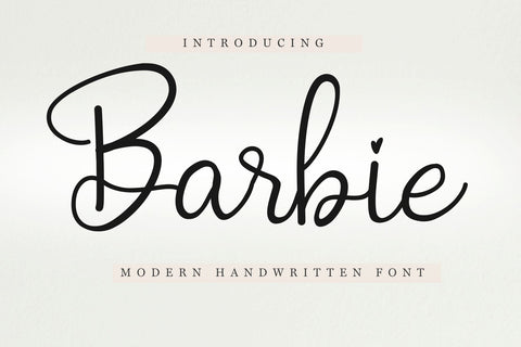 Barbie script Font Chamsae Studio 