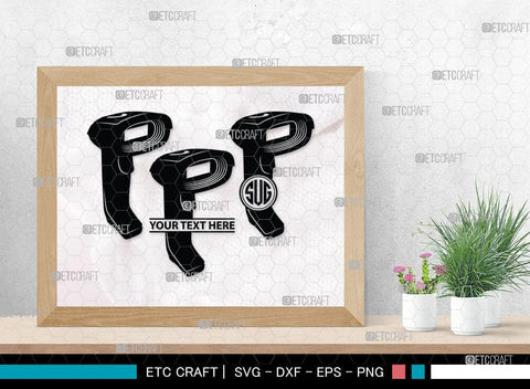 Barcode Scanner Monogram, Barcode Scanner Silhouette, Scanner Svg, Payment Scan Svg, Scaning Svg, Barcode Reader Svg, SB00061 SVG ETC Craft 