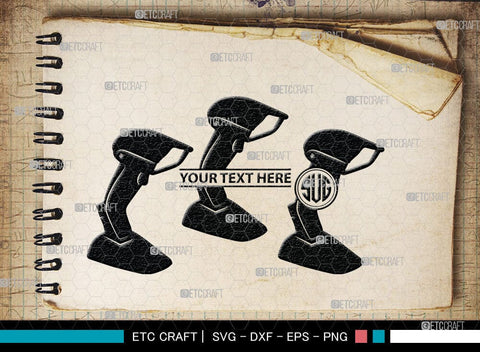 Barcode Scanner Monogram, Barcode Scanner Silhouette, Scanner Svg, Payment Scan Svg, Scaning Svg, Barcode Reader Svg, SB00061 SVG ETC Craft 