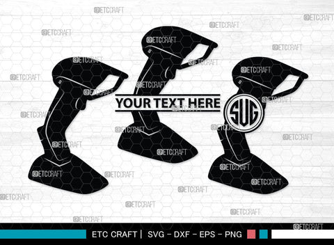 Barcode Scanner Monogram, Barcode Scanner Silhouette, Scanner Svg, Payment Scan Svg, Scaning Svg, Barcode Reader Svg, SB00061 SVG ETC Craft 