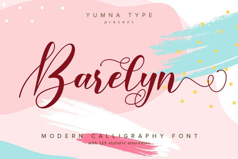 Barelyn Script Font yumnatype 