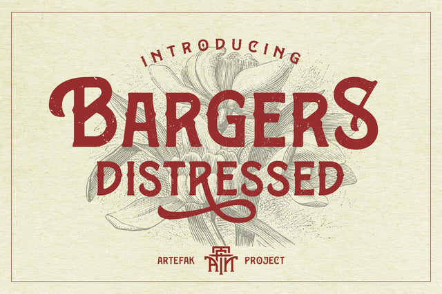 Bargers Distressed Font Arterfak Project 