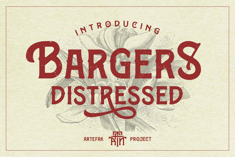 Bargers Distressed Font Arterfak Project 