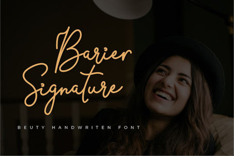 Barier Signature Font twinletter 