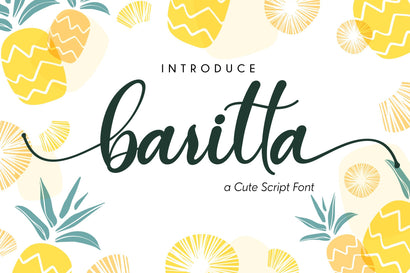 Baritta script Font Fallen Graphic Studio 