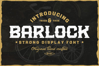 Barlock - Strong Display Font Font Arterfak Project 