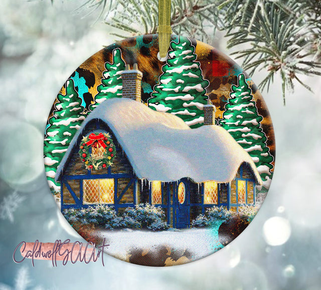 Barn Christmas Ornament Png,Western Christmas Ornament Png,Round Christmas Ornament,Xmas Ornament Sublimate Design Download,Instant Download Sublimation CaldwellArt 