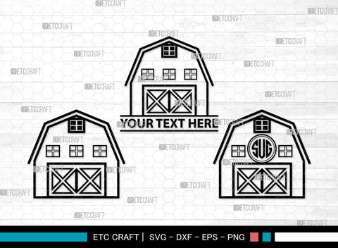 Barn House Monogram, Barn House Silhouette, Barn House SVG, Farm Barn Svg, Farmar Svg, Farm Life Svg, SB00011 SVG ETC Craft 