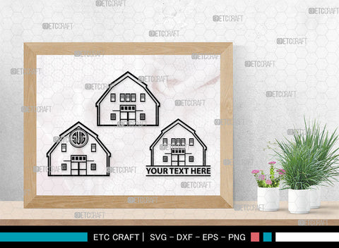 Barn House Monogram, Barn House Silhouette, Barn House SVG, Farm Barn Svg, Farmar Svg, Farm Life Svg, SB00011 SVG ETC Craft 