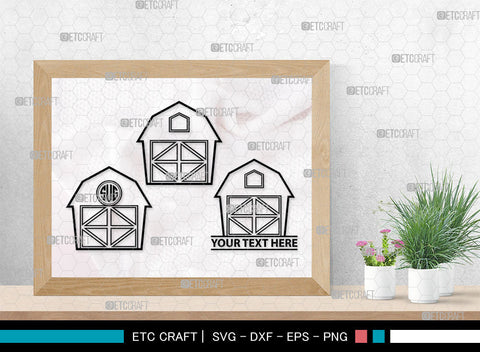 Barn House Monogram, Barn House Silhouette, Barn House SVG, Farm Barn Svg, Farmar Svg, Farm Life Svg, SB00011 SVG ETC Craft 