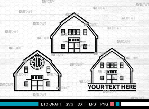 Barn House Monogram, Barn House Silhouette, Barn House SVG, Farm Barn Svg, Farmar Svg, Farm Life Svg, SB00011 SVG ETC Craft 