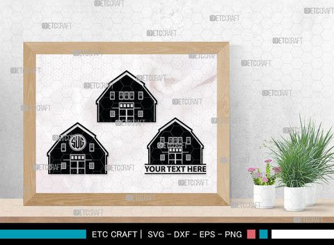 Barn House Monogram, Barn House Silhouette, Barn House SVG, Farm Barn Svg, Farmar Svg, Farm Life Svg, SB00011 SVG ETC Craft 