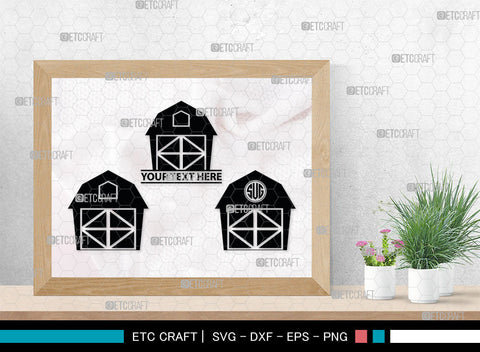 Barn House Monogram, Barn House Silhouette, Barn House SVG, Farm Barn Svg, Farmar Svg, Farm Life Svg, SB00011 SVG ETC Craft 