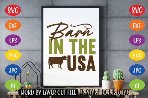Barn In The USA SVG CUT FILE SVG MStudio 