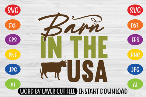 Barn In The USA SVG CUT FILE SVG MStudio 