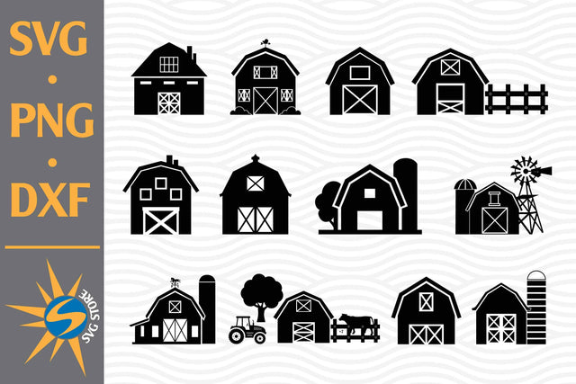 Barn Silhouette SVG, PNG, DXF Digital Files Include SVG SVGStoreShop 