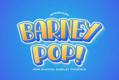 Barney Pop - Playful Display Font Font StringLabs 