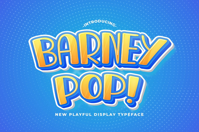 Barney Pop - Playful Display Font Font StringLabs 