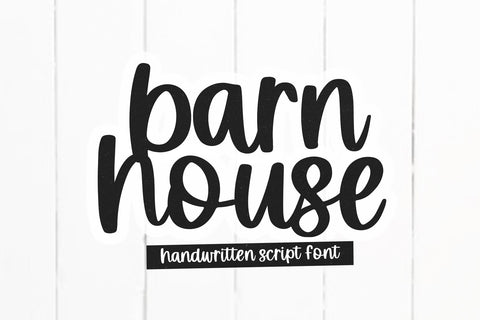 Barnhouse - Handwritten Script Font Font KA Designs 