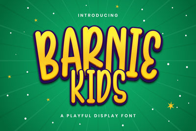 Barnie Kids - Playful Display Font Font StringLabs 