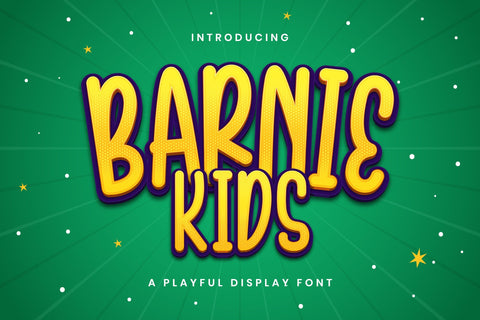 Barnie Kids - Playful Display Font Font StringLabs 