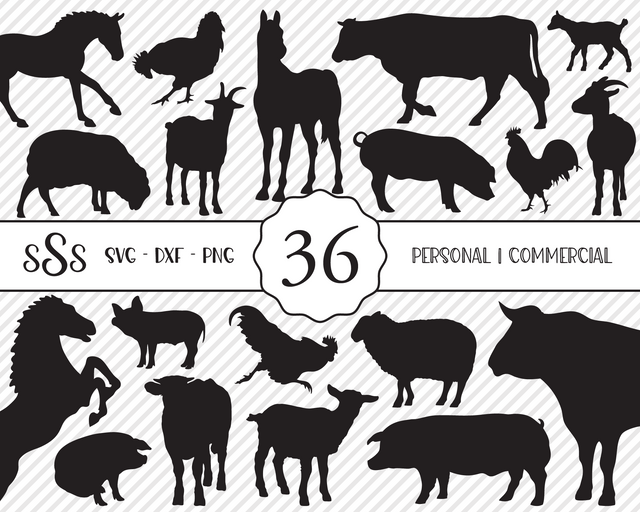 Barnyard Livestock Super Bundle | Country SVG SVG Texas Southern Cuts 