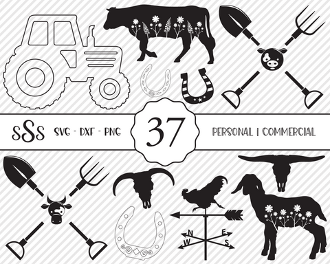 Barnyard Super Bundle - Country SVG SVG Texas Southern Cuts 