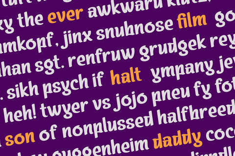 BARONK | Handwriting Display Font twinletter 