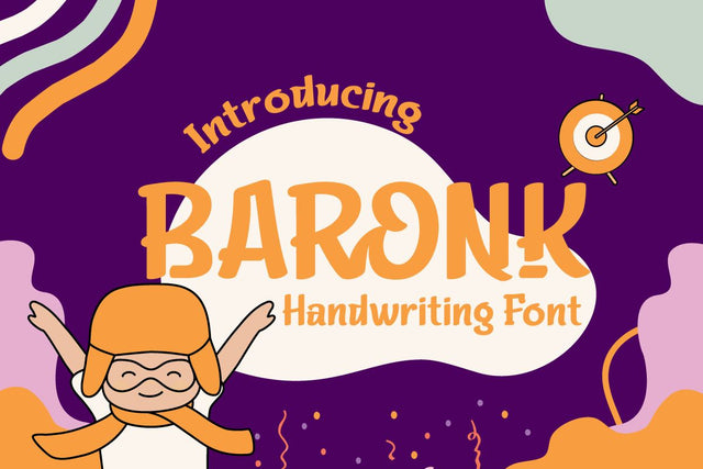 BARONK | Handwriting Display Font twinletter 