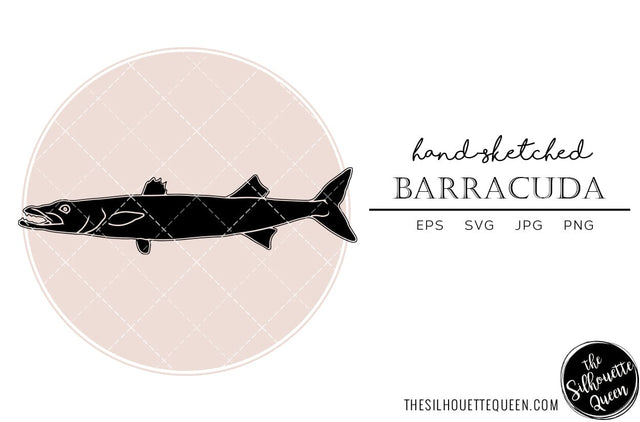 Barracuda Hand sketched, hand drawn vector clipart SVG Loveleen Kaur 