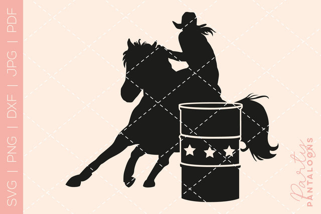Barrel Racer SVG | Barrel Racing SVG SVG Partypantaloons 