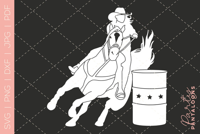 Barrel Racer SVG | Barrel Racing SVG SVG Partypantaloons 