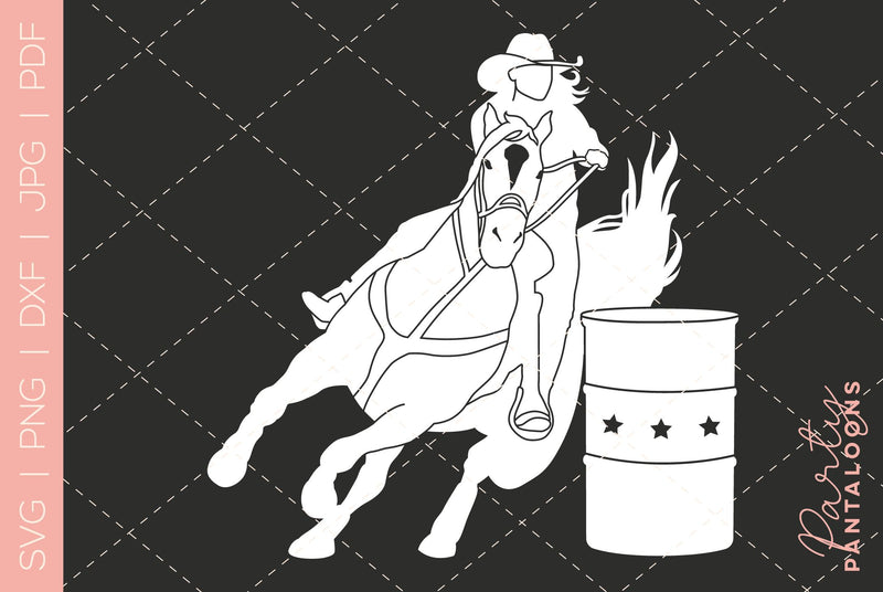 Barrel Racer SVG | Barrel Racing SVG SVG Partypantaloons 