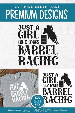 Barrel Racer svg-Just a Girl Who Loves Barrel Racing svg SVG SVG Cut File 