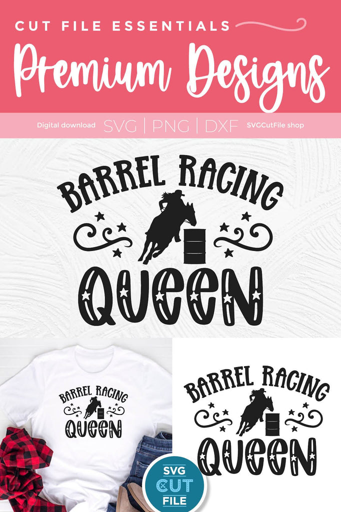 Barrel Racing Queen SVG for Cricut or Silhouette - So Fontsy