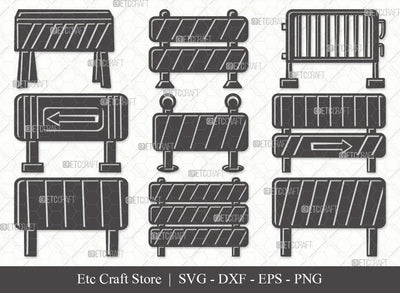 Barricades Silhouette SVG Cut File | pedestrian barricades Svg | Movable Metal Barricades Svg | Steel Barriers Svg | Bundle SVG ETC Craft 
