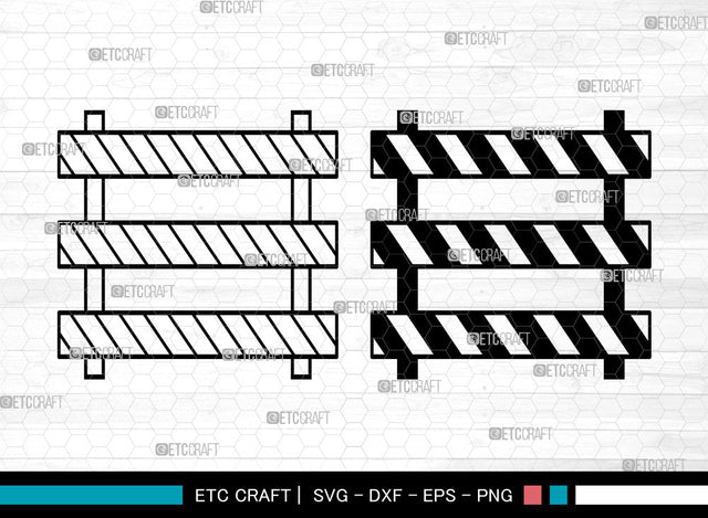 Barricades SVG, Barricades SVG, Pedestrian Barricades Svg, Movable Metal Barricades Svg, Steel Barriers Svg, Barricades SVG ETC Craft 