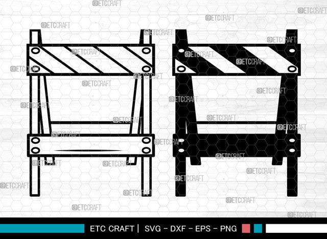 Barricades SVG, Barricades SVG, Pedestrian Barricades Svg, Movable Metal Barricades Svg, Steel Barriers Svg, Barricades SVG ETC Craft 