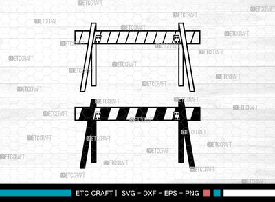 Barricades SVG, Barricades SVG, Pedestrian Barricades Svg, Movable Metal Barricades Svg, Steel Barriers Svg, Barricades SVG ETC Craft 
