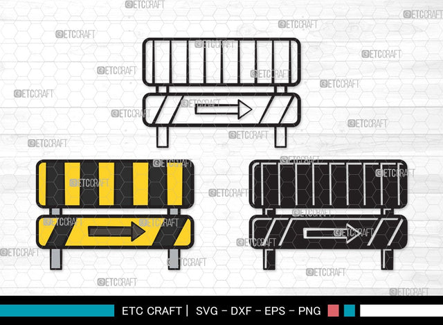 Barricades SVG | pedestrian barricades Svg | Movable Metal Barricades Svg | Steel Barriers Svg | Barricades Clipart SVG ETC Craft 