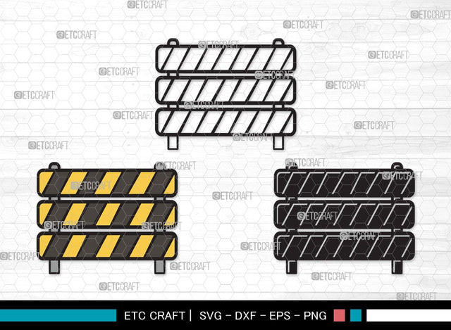Barricades SVG | pedestrian barricades Svg | Movable Metal Barricades Svg | Steel Barriers Svg | Barricades Clipart SVG ETC Craft 