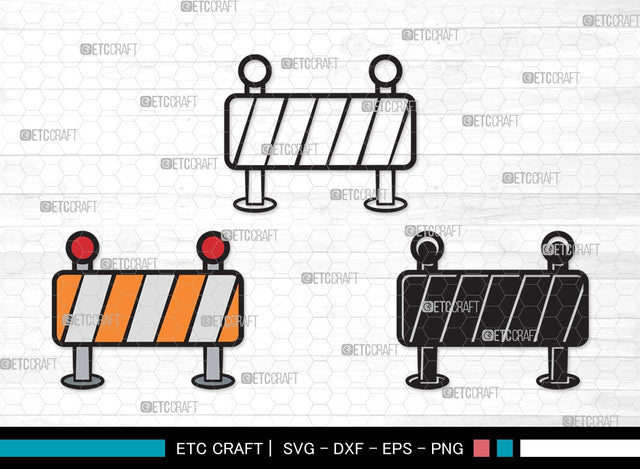 Barricades SVG | pedestrian barricades Svg | Movable Metal Barricades Svg | Steel Barriers Svg | Barricades Clipart SVG ETC Craft 