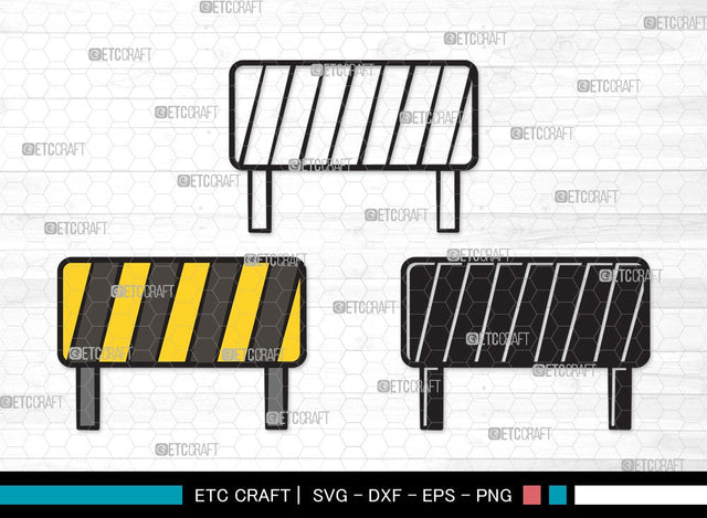 Barricades SVG | pedestrian barricades Svg | Movable Metal Barricades Svg | Steel Barriers Svg | Barricades Clipart SVG ETC Craft 