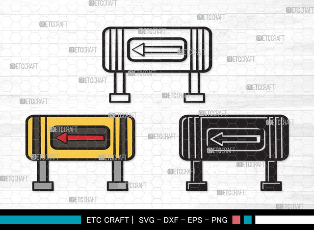 Barricades SVG | pedestrian barricades Svg | Movable Metal Barricades Svg | Steel Barriers Svg | Barricades Clipart SVG ETC Craft 