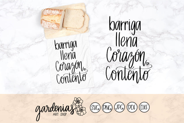 Barriga Llena Corazon Contento SVG Gardenias Art Shop 