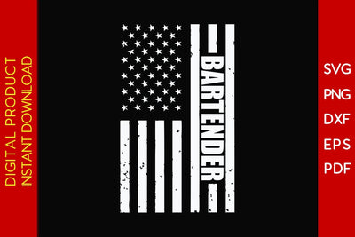 Bartender USA Flag SVG PNG PDF Cut File SVG Creativedesigntee 