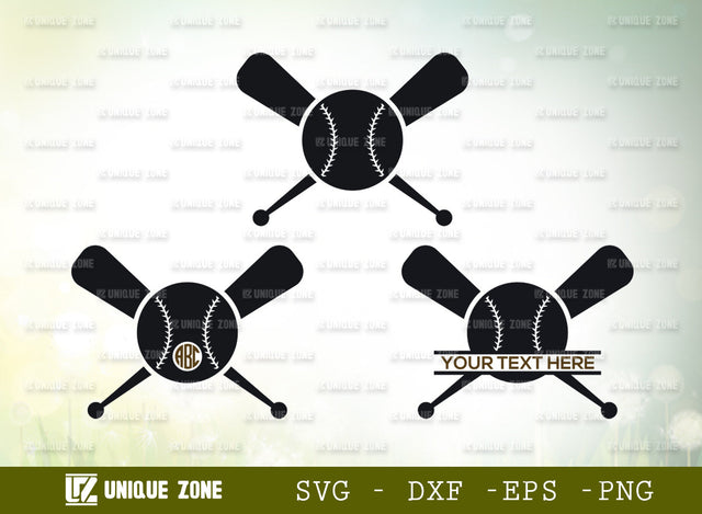Base Ball Monogram SVG Cut File, Sports Ball Svg, Baseball Player Svg, Baseball Bat Svg, Ball Svg, Bat Svg, Base Ball Net Svg, Base Ball Love Shape Svg, Crossed Baseball Bats Svg, Crossed Baseball Svg, SVG Unique Zone 